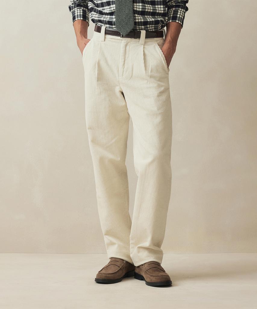BROOKS BROTHERS Traditional Fit 8W Corduroy Pants (Beige) (Bbpcmm6918Zew)