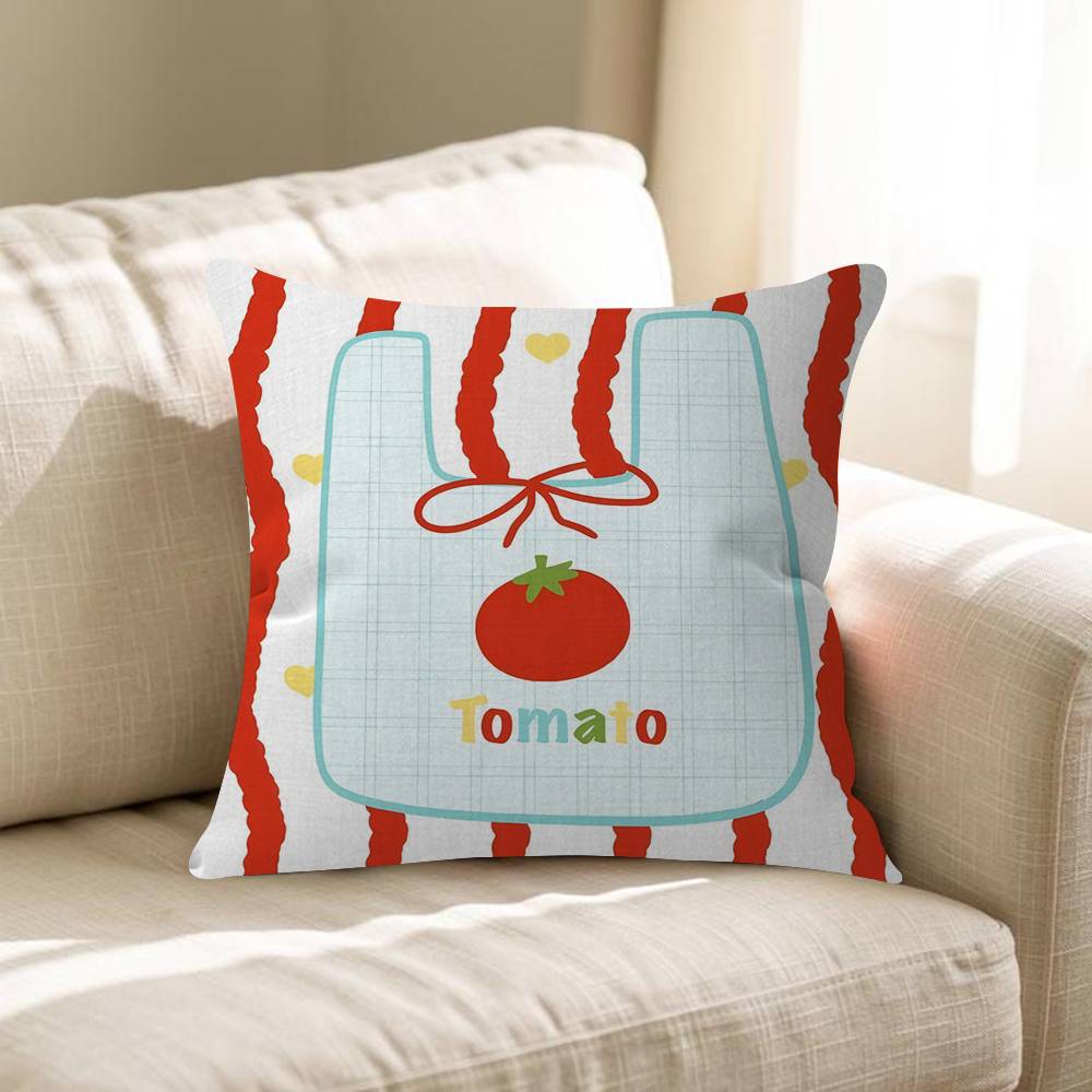 Pink Tomato Tins Retro Pillowcases Home Bedding Decorative Pillow Cover Wedding Super Soft Pillow Case