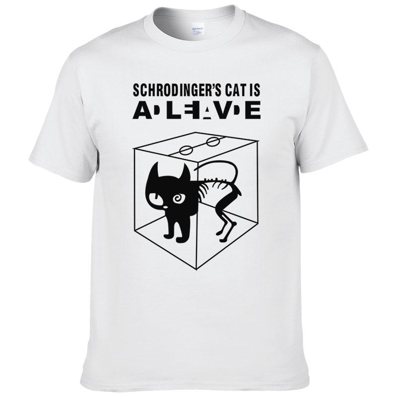 2024 Summer Cotton Schrodinger's Cat Printed Short Sleeves Men T Shirt Casual Tees The Big Bang Theory Mens T-shirt #247