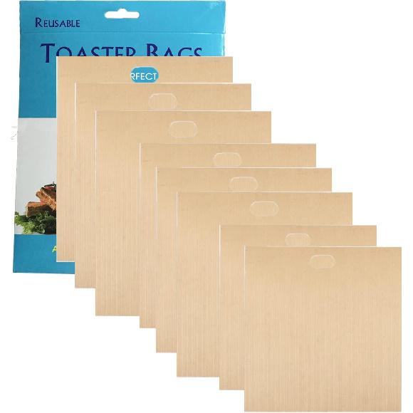 12 Pack Toaster Bags Nonstick Reble Easy to Clean for Grilled Cheese Sandwiches Toast Bread Snacks (12)