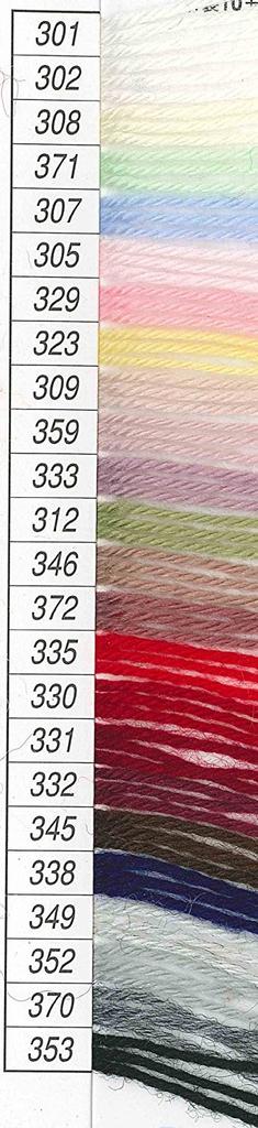 Hamanaka Four Ply Medium Set of 0051 Yarn, Fine, Col. 352, Gray, 50g, Approx. 205m, 10,