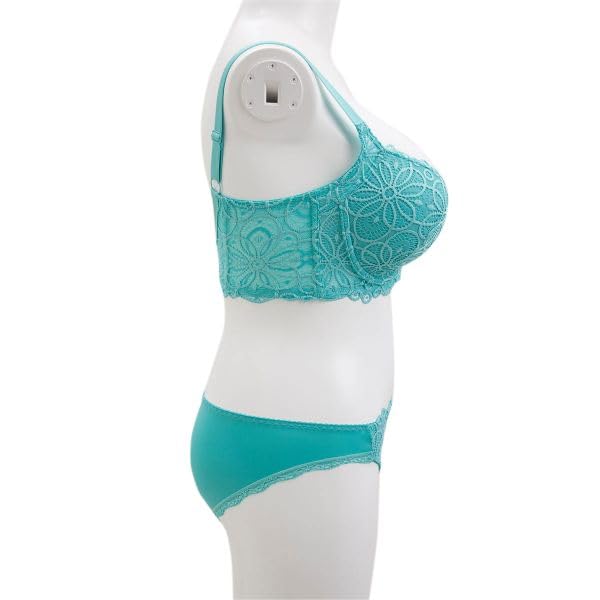 Galaxy Beautiful Breast High Bra and Panty GHI Bra, Backless, Sides, 3/4 Cup, Set, (RE-Red, G70)