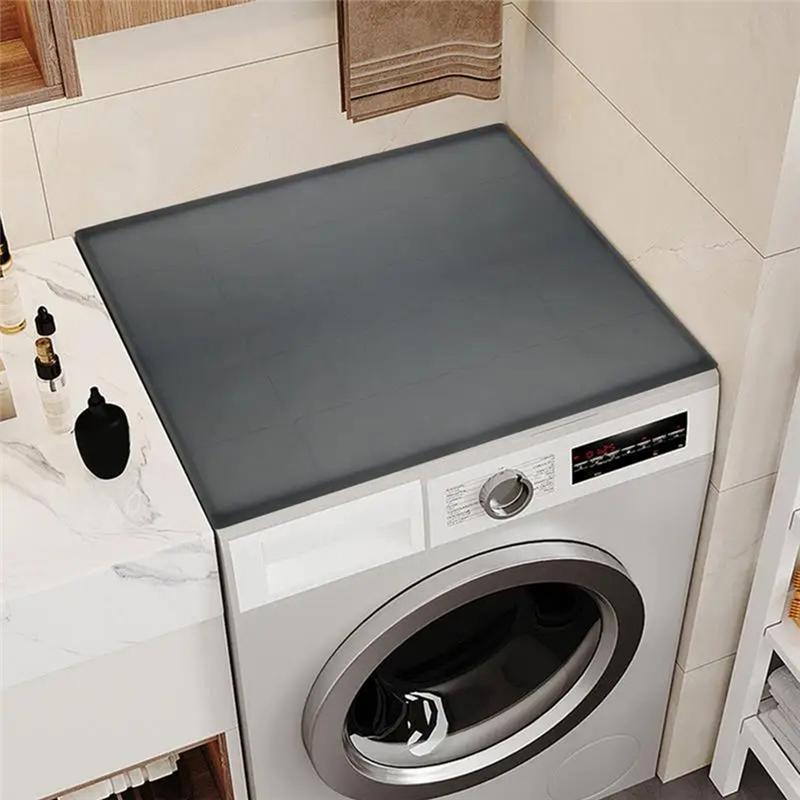 B02C-Dryer Mat For Top Of Dryer Silicone Washer Dryer Cover Top Washing Machine Cover Dust-Proof Waterproof Protector Mat