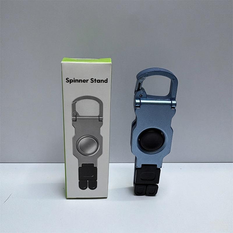 Abs Foldable Mini Phone Stand Keychain Anti-Slip Adjustable Portable  Desktop Holder For Outdoor Travel