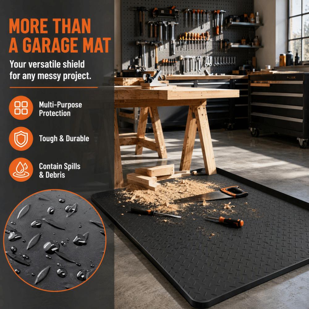 Oil Resistant Garage Floor Protection Pad Silicone Maintenance Mat Oil Spill Mat Car Repair