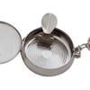 Portable Pocket Ashtray In Metal Engraved Foliage Key Port