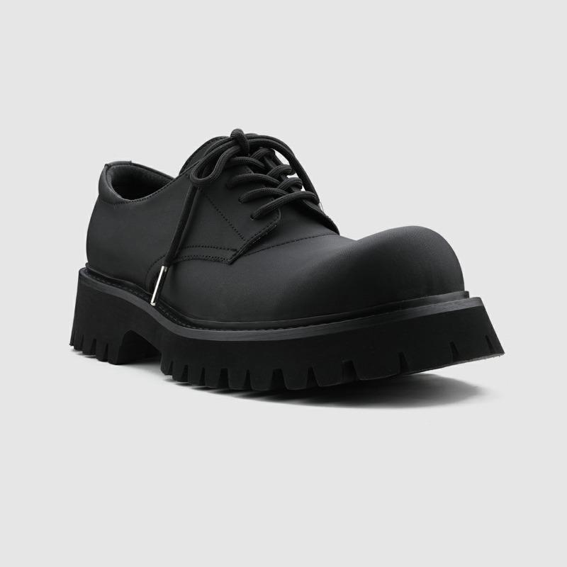 Derby Shoes Women's Platform Microfiber Casual Leather Shoes Mickey Element Shoes Rubber Non-slip Quality Inspection Certification Youth Trend