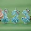 Blue Crown Skirt Birthday Digital Candle Cute Girl Birthday Party Cake Decoration