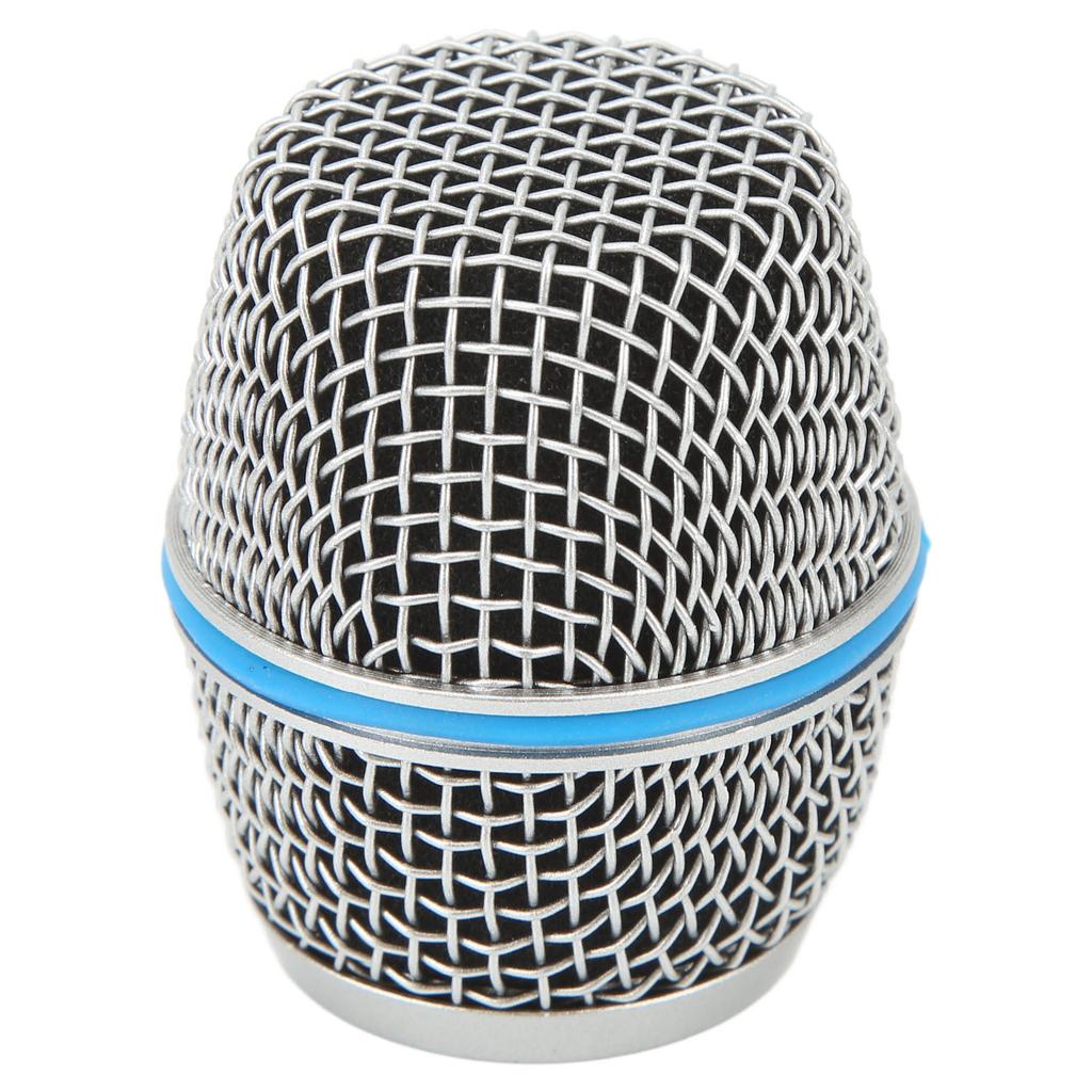 Microphone Ball Head Mesh Grill Inner Foam Filter Stainless Steel Grille Mic Ball Head Replacement for Beta87A