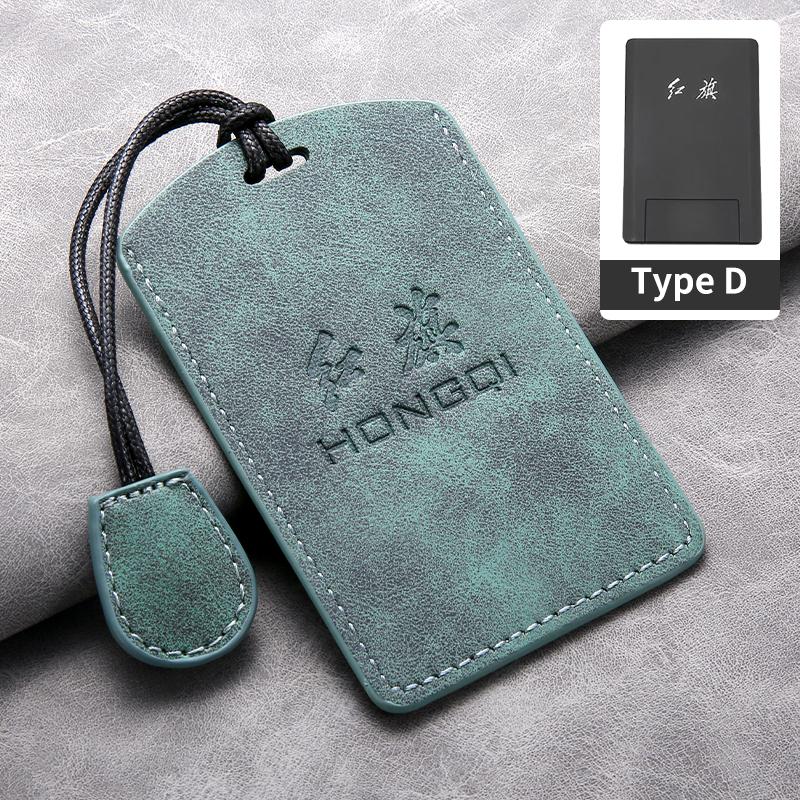 Sheepskin Leather Car NFC Card Samrt Key Case Cover Protector Shell For FAW Hongqi HS7 HS5 H7 H9 E-HS3 2019 Keychain Accessories
