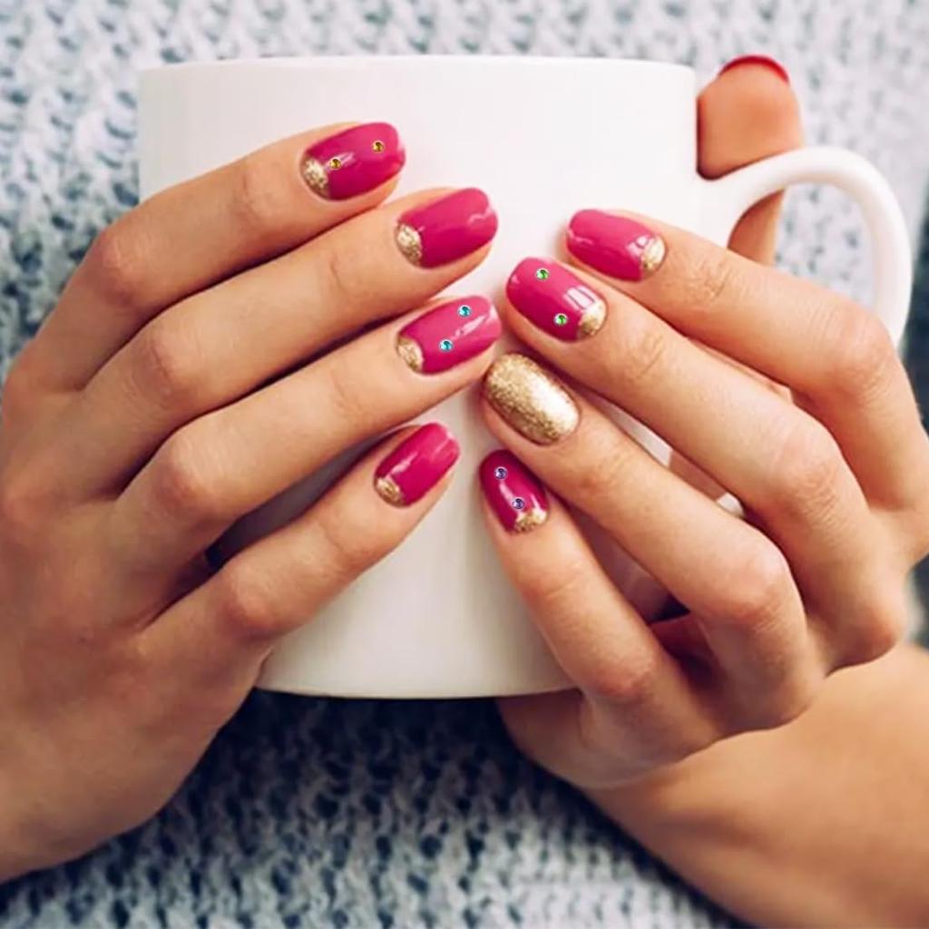 6000 Nail Stones Rhinestones BetterJonny 24 Colors Nail Stones Glass Nail Deco Parts Craft Parts DIY Nail Parts Decorate Your Nails (5mm)