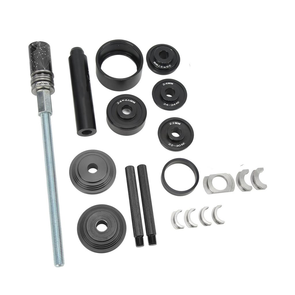 LeBycle Bike Bottom Bracket Install and Removal Tool Kit Aluminum Alloy Press In Center Shaft Bearing Tool Stay Bar Nut