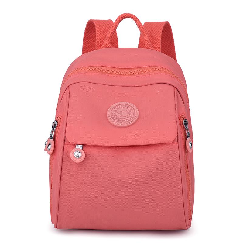Women's Backpack Solid Color Schoolbag Nylon Travel Bag Shell Backpack