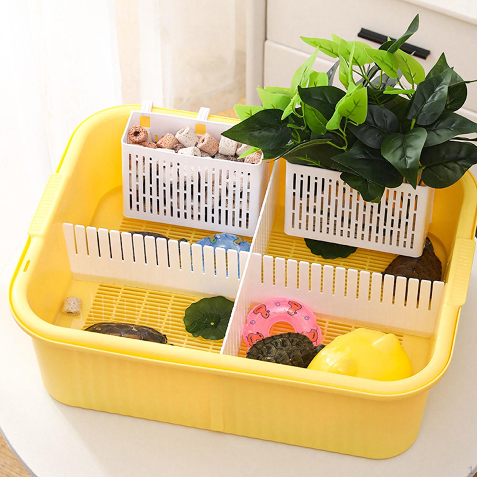 

Turtle Bathing Tank Reptile Resting Supplies Tub,Amphibians Breeding Box,for жовтий