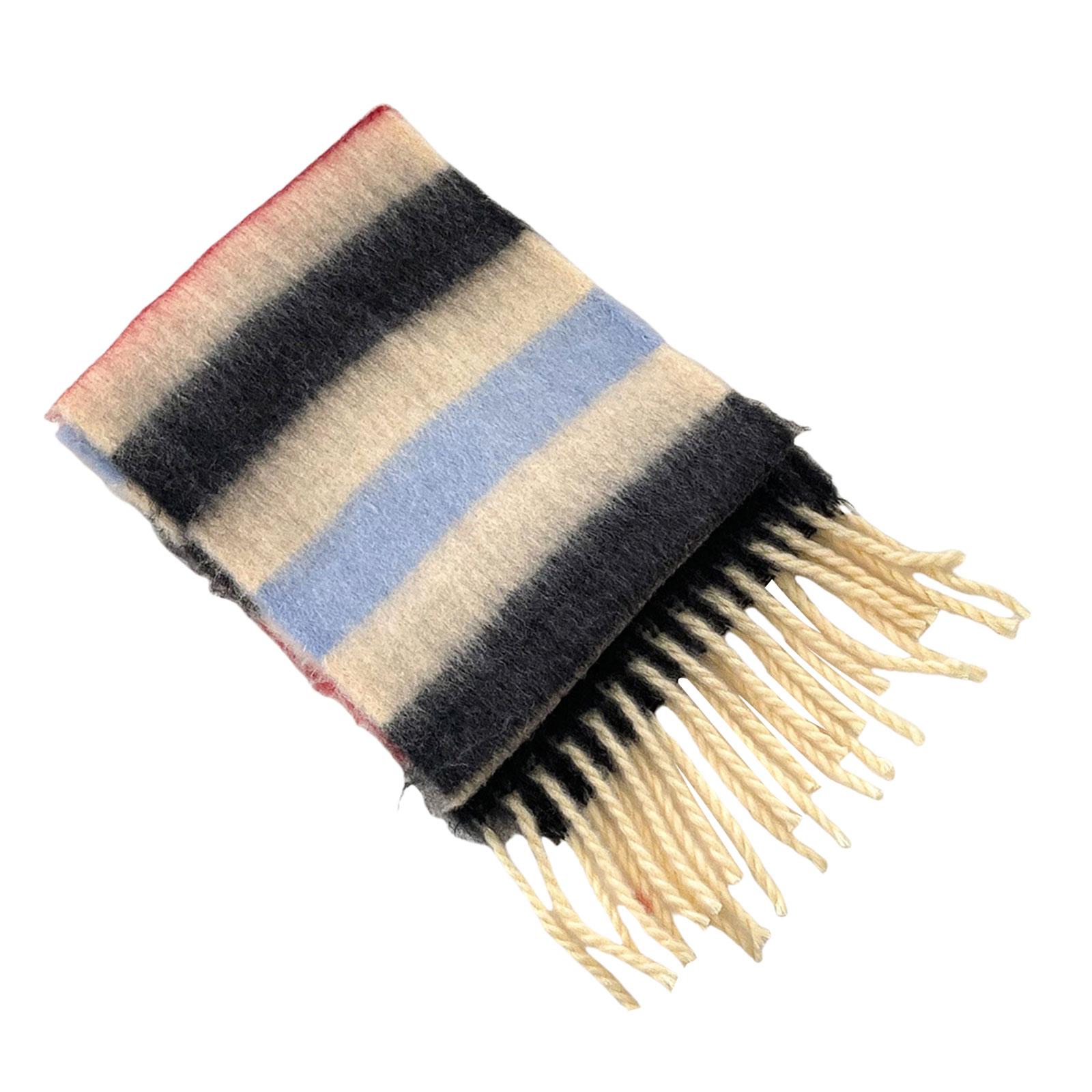 

Радужный бахромчатый детский шарф, уютный модный длинный шарф-глушитель, зимний теплый шарф для детей, унисекс, дизайнерский шарф 3