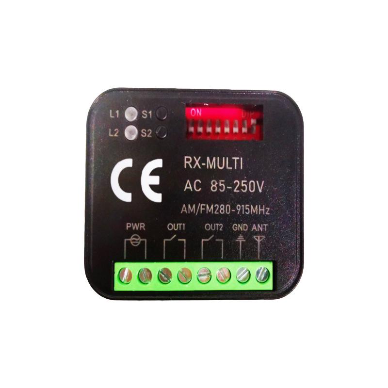 Dual-Channel Multi-Frequency Remote Switch DC9-30V AC85-250V RX-Multi280-868 Receiver