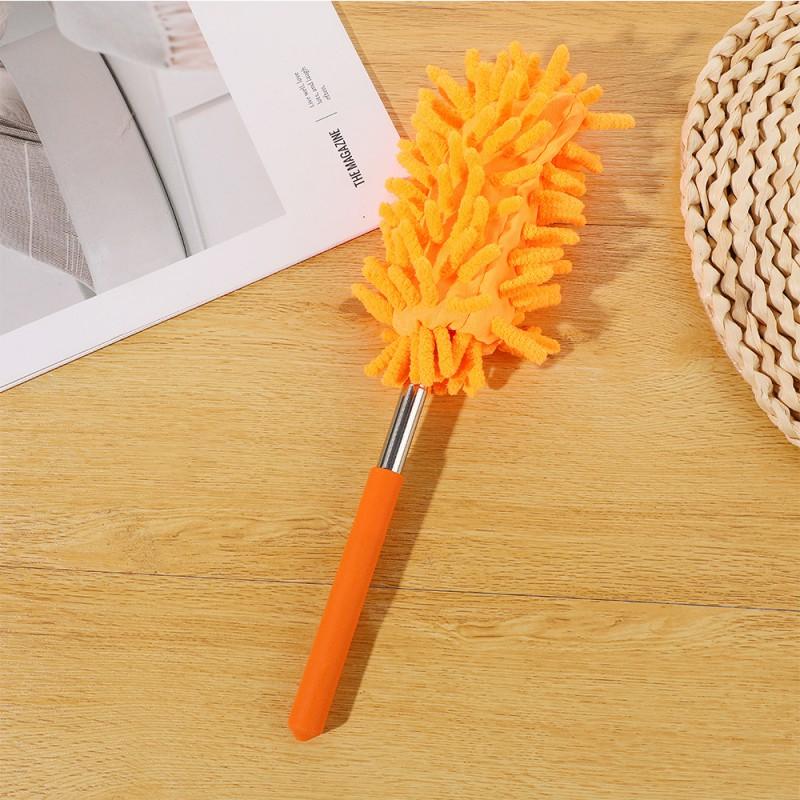 Extendable Chenille Dust Duster With Stainless Steel Handle Round Head 98cm Long Home Office Cleaning