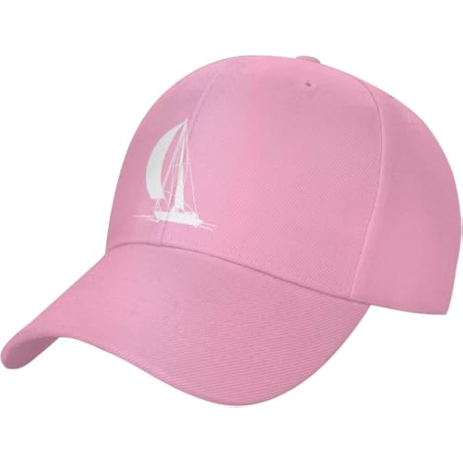 Sailboat Silhouette Baseball Cap Polyester Casual Outdoor Adjustable Sports Cap for Adults One Size