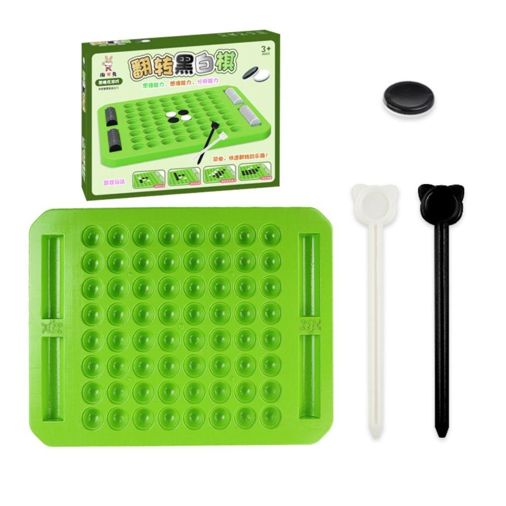 Tabletop Game Flip Black White Chess Board Reversi Strategy Board Game  Kids Boys Girls