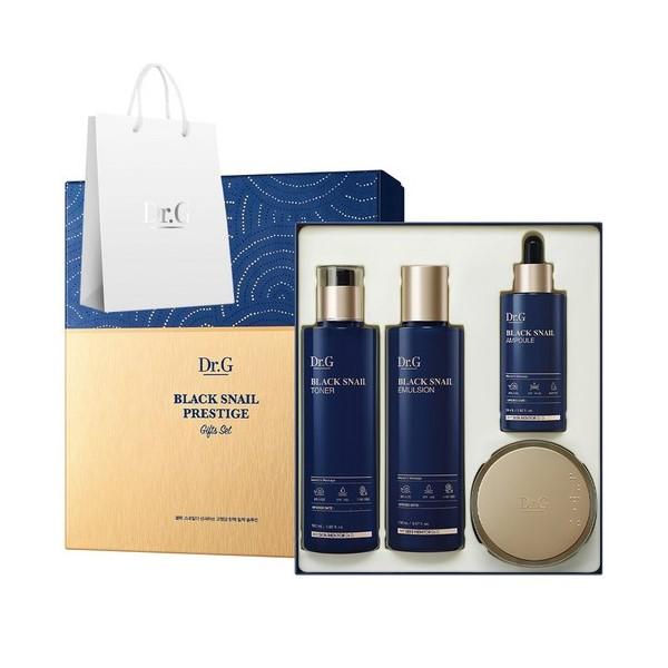 

Dr.G Black Snail Prestige Toner 150ml + Emulsion 150ml + Ampoule 50ml + Cream 50ml + Shopping Bag 4pcs Set
