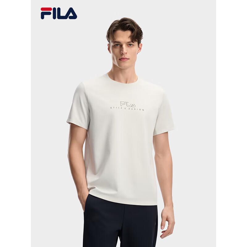 

Мужская вязаная футболка FILA 2026 Весна, с коротким рукавом, с круглым вырезом M
