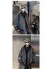 Herren Frühling & Herbst Trendige Lederjacke mit Kapuze - Zweiteiliger Stil, Amerikanischer Street Dark Rogue, Lockere Passform Pilotendesign