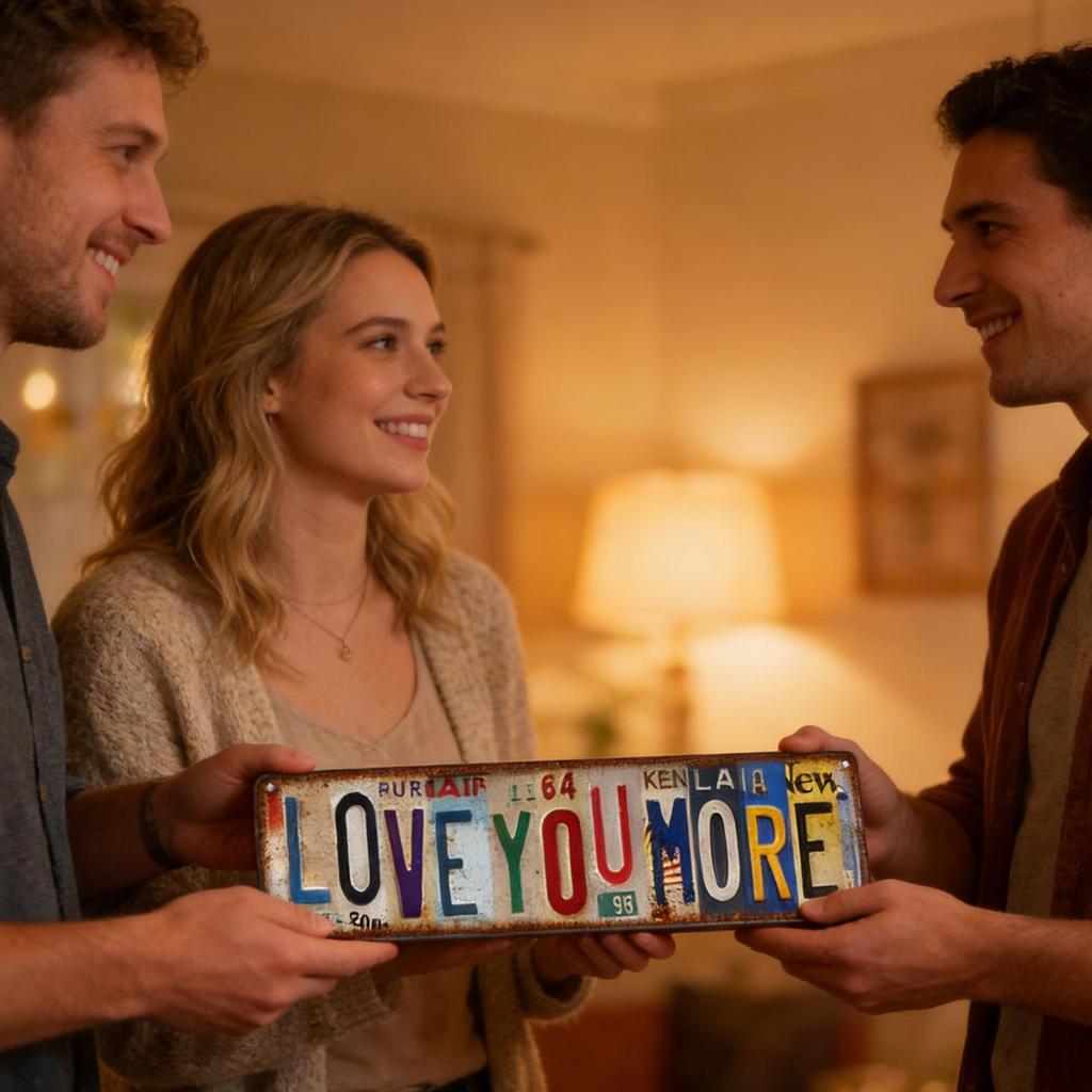 LOVE YOU MORE Vintage Wand Schild Dekoration, Metall Romantisch retro Rustikal Bar Wanddeko für Café Heimbar Büros Hochzeitsfeier