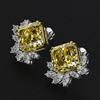Yellow Zircon, Niche Design, Cool Style, Fresh and Elegant Accessories, High-end Trend, Personalized Fashion Earrings