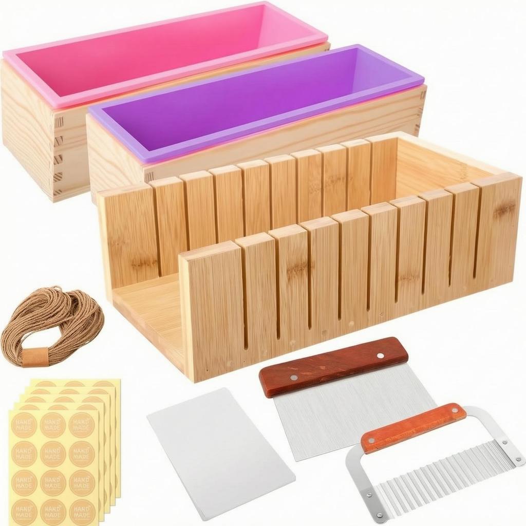 Soap Making Kit Rectangular with Silicone Mold Food Grade