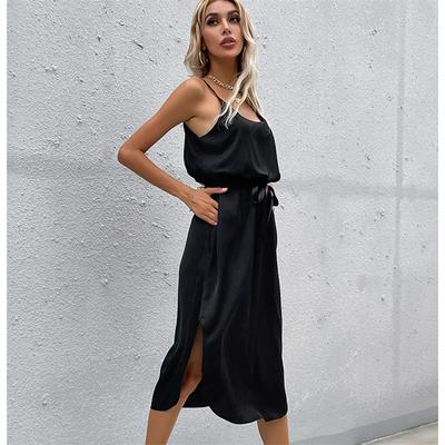 Κομψό σέξι γυναικείο φόρεμα Bodycon για γυναίκες 2022 Καλοκαιρινά αμάνικα σπαστά φορέματα Γυναικεία ρόμπα Γυναικεία Γυναικεία Vestidos Mujer