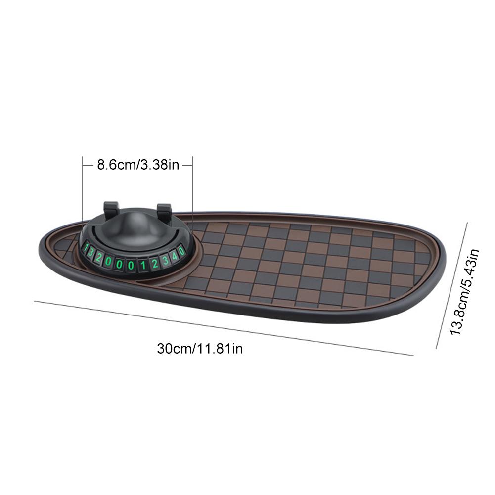 3 in 1 Dashboard Anti Slip Mat with Phone Mount 360-Degree Rotation Car Phone Holder Non-Slip Adhesive Mat w/Mobile Phone Number