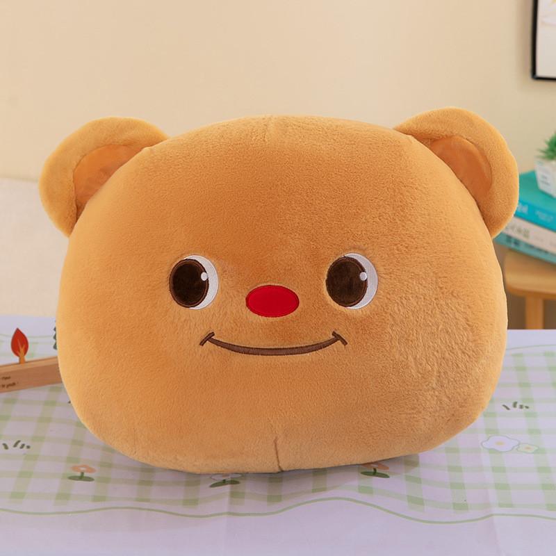 Plush Butter Bear Pillow With Super Soft Short Plush For Napping And Gift 35cm