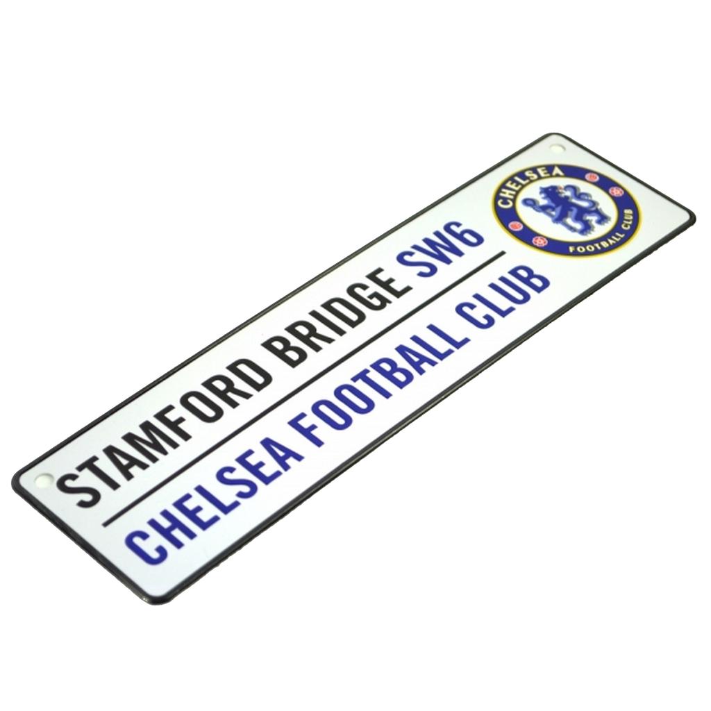 Chelsea FC Official Football 3D Embossed Metal Hanging Street Sign