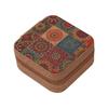 Portable Retro Jewelry Box for Earrings, Rings, and Necklaces - Gold Storage and Ornament Case