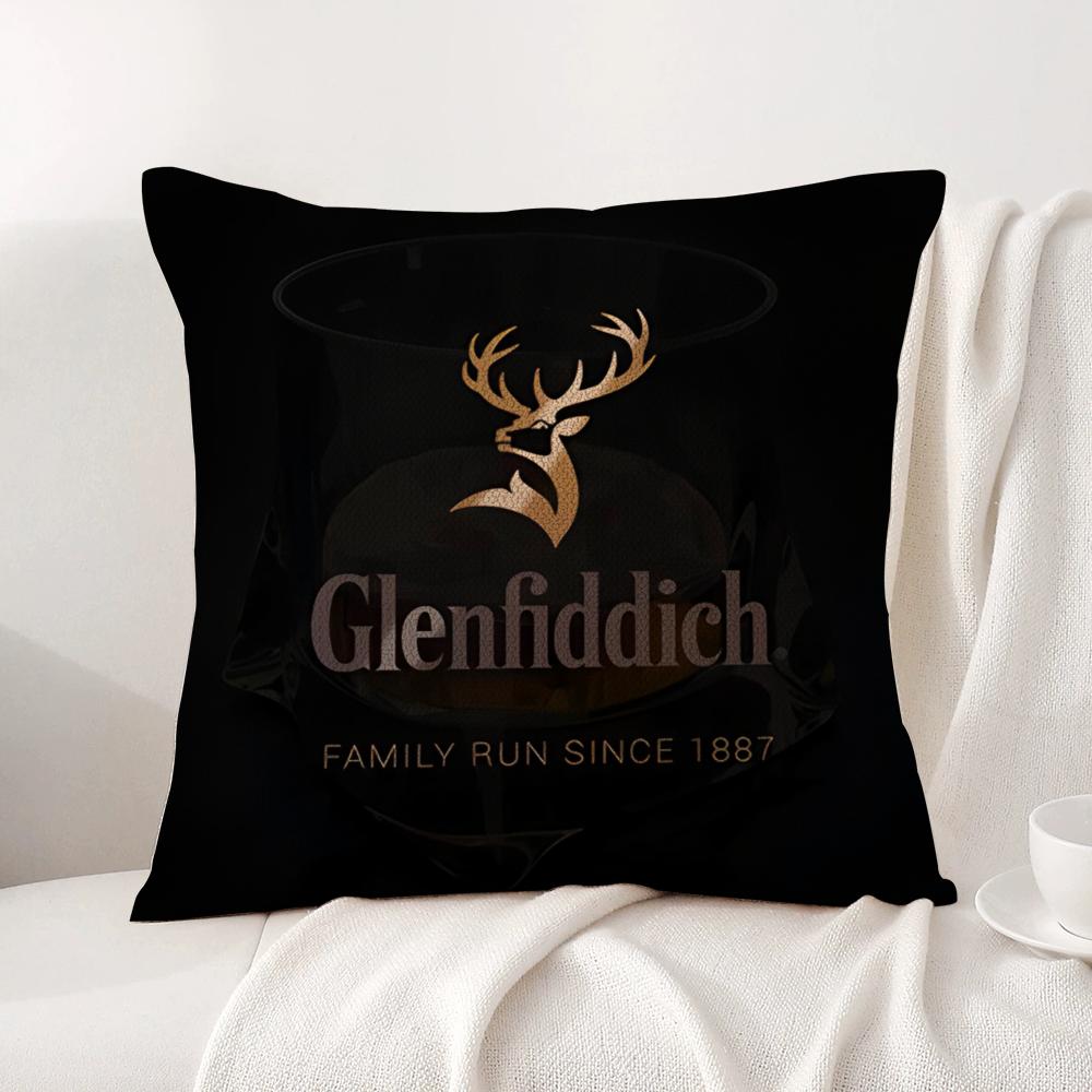 The GGlenfiddichS Cushion Cover Natural Linen Organic Fabric DoubleSided Printing Sofa Home Decor Breathable Bed Pillow