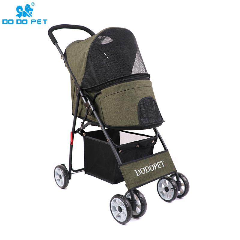 

Складная коляска для домашних животных для собак, кошек и плюшевых мишек Small армия зеленый