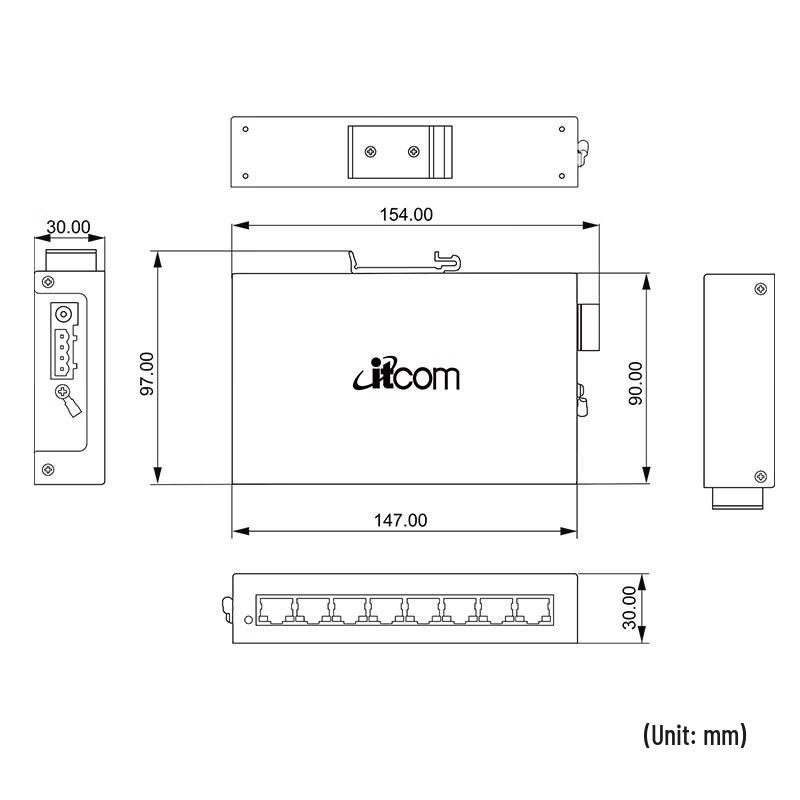 Itcom Industrial Gigabit 8-Port Ethernet Switch