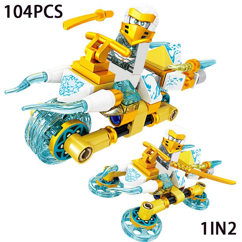 Ninja 4 In 1 Classic Anime Kai Jay Cole Lloyd War Armor Car Mech Chariot Model Action Figure Building Blocks Kit Bricks Kids Toy