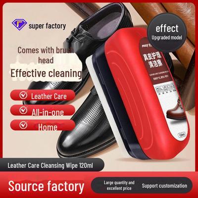 Genuine Leather Care Kit: Cleaning Brush & Polish for Sofas, Shoes, and Jackets
