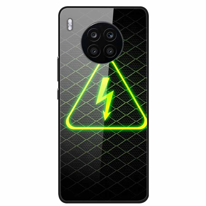 Tempered Glass Cases For Honor 50 Lite Covers Protective Fashion Hard Back Cover for Huawei Honor 50 Lite Phone Cases 50Lite Bag