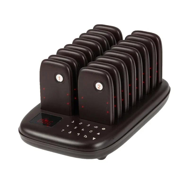 

Ресторан Пейджер Бездротова система виклику 16 вібраторів Підстаканники Звуковий дзвінок Приймачі Для вантажівок з їжею Кафе Бар Клуб EU вина червоного кольору