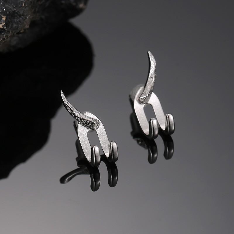 

1 Pair Of Personalized Men s Fashionable Earrings, Trendy Men s Simple Hook Detachable