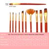 10pcs Paint Brushes Set Kit Artist Paintbrush Multiple Mediums Brushes with Nylon Hair for Artist