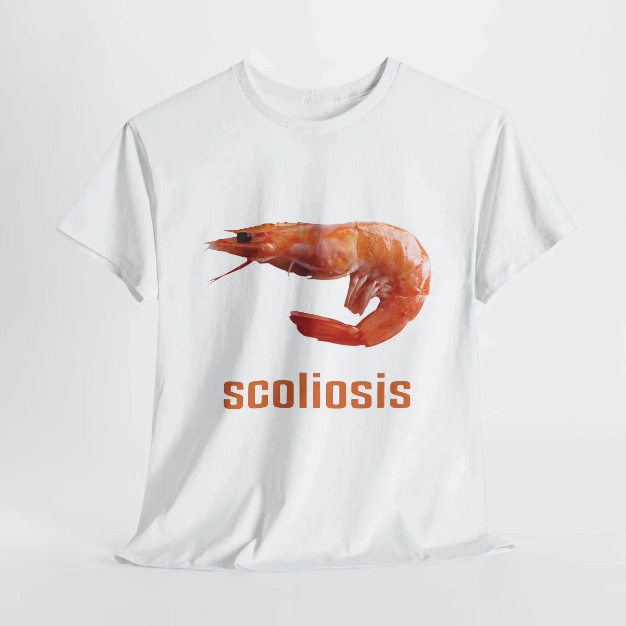 

Scoliosis Funny Shrimp Meme T-shirt Funny Short Sleeve Hip Hop Y2k Tops Casual Loose T-shirt Streetwear Fashion Tops Unisex 4XL