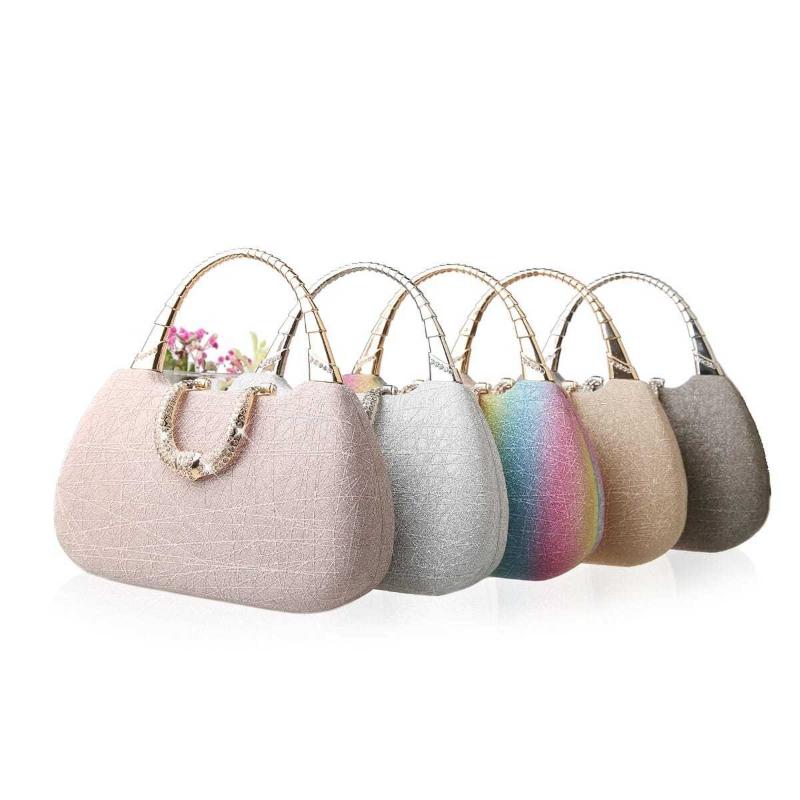 WTEMPO Brand Fashion Slim Flashing Handheld Dinner Bag Premium Texture Women Handheld Bag Dress Party Matching Small Square Bag