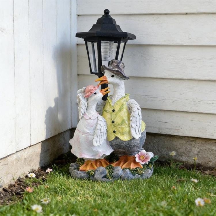 Fine Solar Brightened Bird Carving For Lawn Pool Border Design Produced Of Hard Impermeable Resin