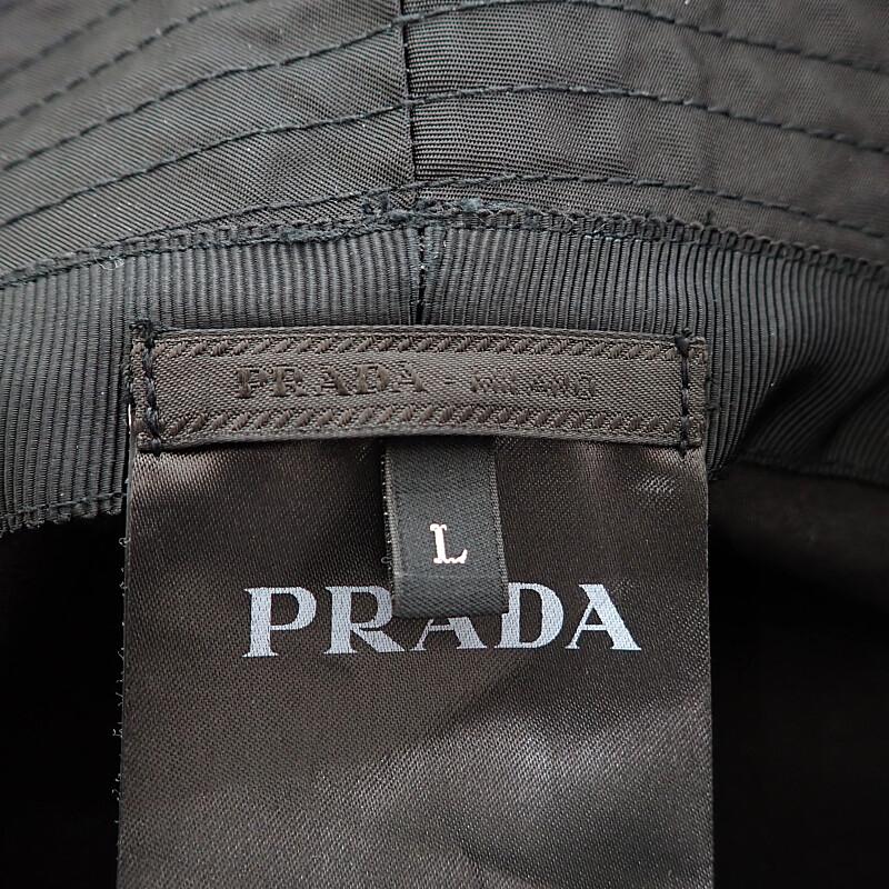 Prada 2HC137_2DRT_F0002 L Hat Black Nylon Mens