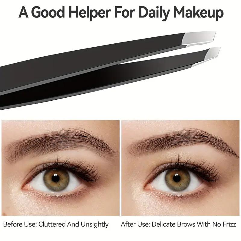 LED Pocket Mirror with 3X Magnification with Eyebrow Tweezers Mini Ultra, 3 colors Lights Touch Dimmable Compact Cosmetic Mirror