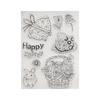Easter Rabbit Silicone Stamps Clear Stamps Seal for DIY Greeting Card Making