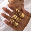 Fashionable stainless steel ring with a simple hollow geometric design, suitable for stacking, a versatile choice for casual wear